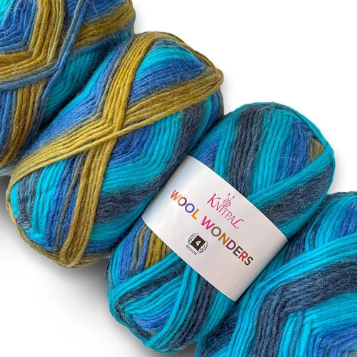 Vista 27 de Wool Wonders - Ovillo de lana para tejer, paquete de 4 (640 yardas/14.11 oz), patrones libres, hilo de lana para tejer, Aran/pesado #4