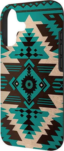 Vista 2 de Southwest Turquoise Native American Aztec Pattern Case for iPhone 17