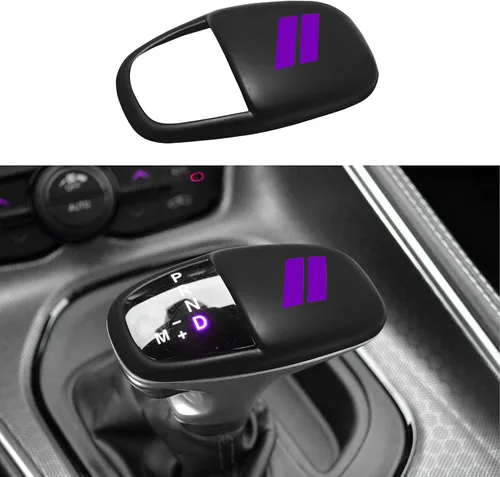 Vista 11 de Cubierta de cabeza de perilla de cambio brillante para accesorios Dodge Charger 2015-2023 Challenger 2015-2023 2024 Durango 2016-2025 2026 ABS