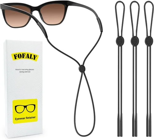 Vista 10 de Correa para lentes, correa ajustable para gafas de sol, retenedor antideslizante para gafas para deportes, soportes para gafas alrededor del cuello