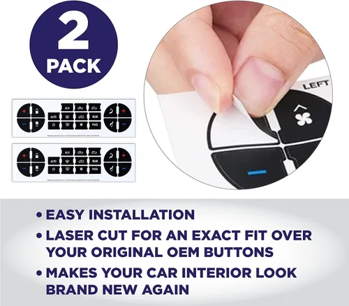 Vista 2 de EcoAuto - Kit de reparación de botones para salpicadero de CA para vehículos GM seleccionados, para reparar controles de A/C desteñidos o estropeados