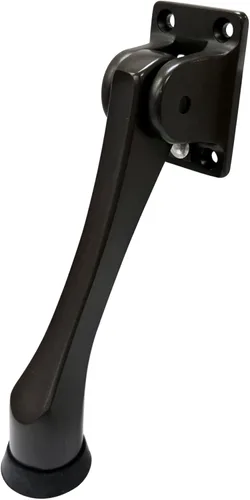 Vista 8 de QCAA Tope de puerta desplegable de latón macizo, 4 pulgadas, negro mate, paquete de 1