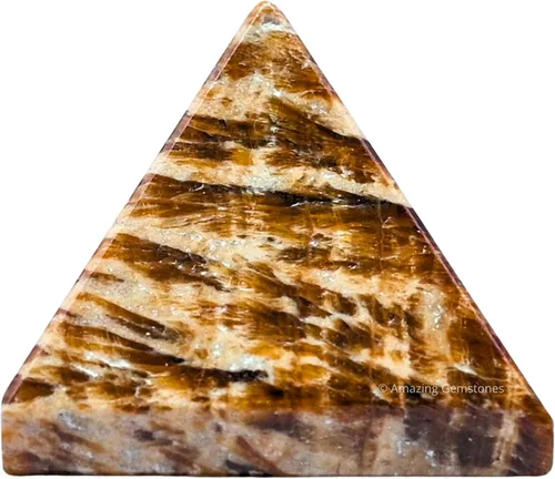 Vista 83 de Amazing Gemstone Piedras curativas de cristal de pirámide de piedra lunar arcoíris – Estatuilla de pirámide de piedra natural de 1 pulgada