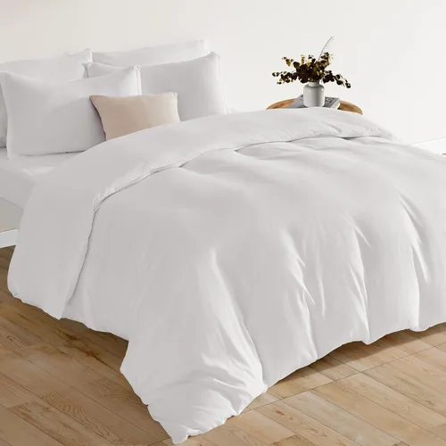 Vista 9 de Sonive Juego de funda de edredón matrimonial/queen, ropa de cama súper suave y transpirable, microfibra de doble cepillado, 3 piezas con cierre