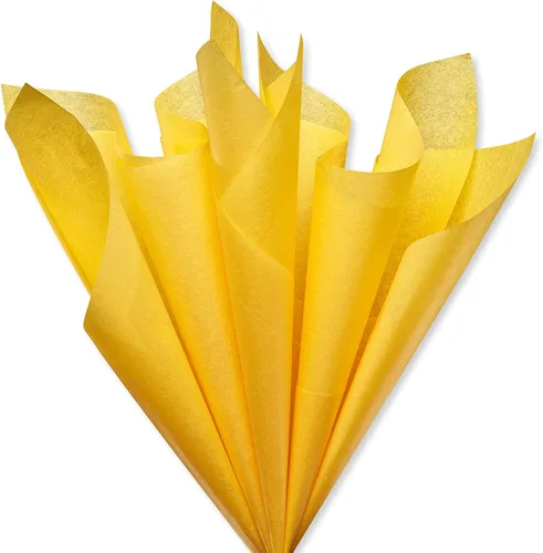 Vista 2 de Papyrus Buttercup - Papel de seda amarillo de 8 hojas para regalos, decoraciones, manualidades, bricolaje y más