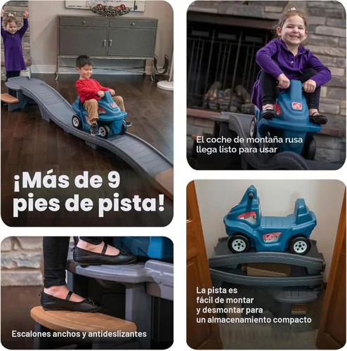 Vista 3 de Step2 Up & Down Montaña Rusa Juguete de Montar para Niños, Auto de Empuje, Juego para Interiores/Exteriores, Hecho de Plástico Duradero, Peso Máximo