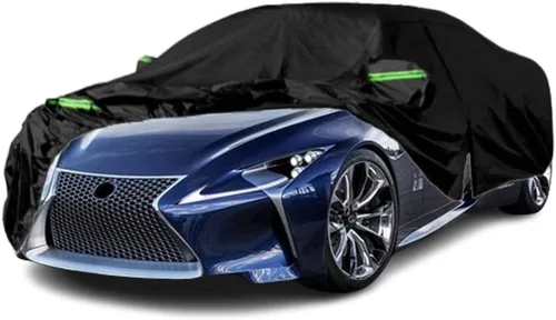 Fundas impermeables para automóvil compatibles con Lexus LC 500 500h 2018-2024, para todo tipo de clima, ajuste personalizado, con puerta con