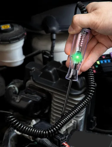 Vista 6 de Luz de Prueba Automotriz, Probador de Circuito de 6V-12V-24V con Luz Indicadora de Polaridad de Doble Color para Probador de Continuidad, Voltaje