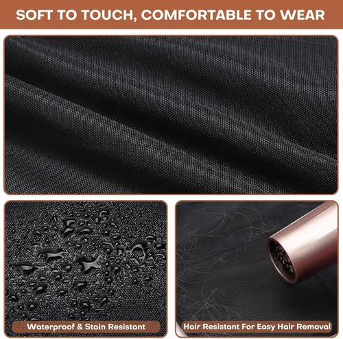 Vista 10 de Noverlife Delantal de manicurista con 2 bolsillos, delantal de manicurista ajustable para mujer Delantal de servidor