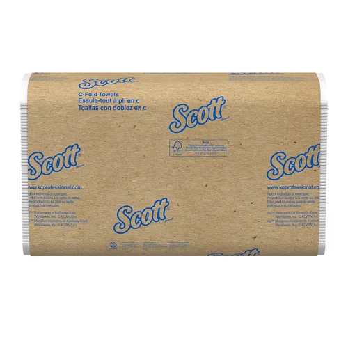Scott Professional Essential - Toallas de papel plegadas en C, a granel (06041), baja resistencia a la humedad, color blanco (200 hojas/paquete, 12