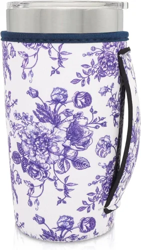 Vista 38 de Fundas Aislantes de Neopreno Portavasos con Asa para Vasos Tumbler de 20oz, Funda Reutilizable para Café Helado Para Tazas de Café de 30oz - 32oz