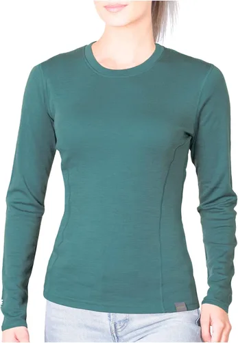 MERIWOOL Camiseta térmica de manga larga para mujer 100 lana merina de peso medio para mujer