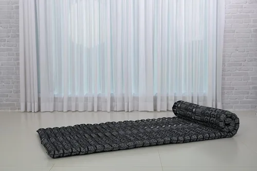 Vista 403 de Leewadee colchón tailandés enrollable para cama de invitados, tapete de yoga, para masaje tailandés, ecológico, orgánico y natural.