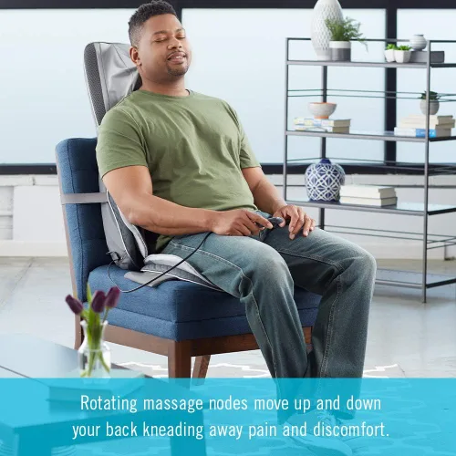 Vista 5 de Homedics Gentle Touch Gel Deluxe Shiatsu cuello, hombros y espalda masaje cojín con calor