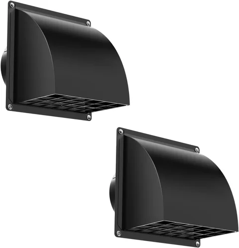 Vista 15 de HG Power - Cubierta de ventilación de secadora de 4 pulgadas en el exterior, cubierta de ventilación exterior de metal con pantalla extraíble y Negro