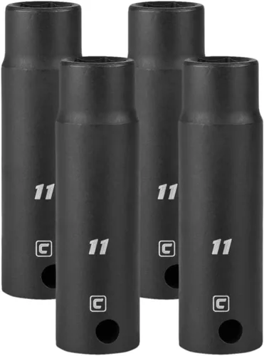 Vista 4 de Capri Tools Zócalo de impacto profundo de 0.236 in, accionamiento de 3/8 in, 6 puntos, métrico