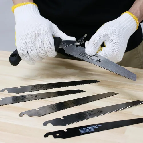 Vista 4 de KAKURI Sierra de mano japonesa carpintería Sierra de tracción japonesa de 8-14 pulgadas con cubierta de cuchilla, fabricada en Japón