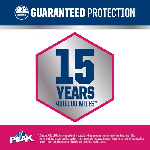 Vista 4 de Peak - OET de vida extendida rojo/rosa 50/50, anticongelante/refrigerante prediluido para vehículos asiáticos, 3,7 l