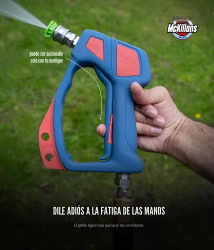 Vista 7 de McKillans® Swivel Gun Pro - Mango de agua giratorio de alta presión con enchufe macho de 3/8" y acoplador de conector rápido de 1/4" - Pistola