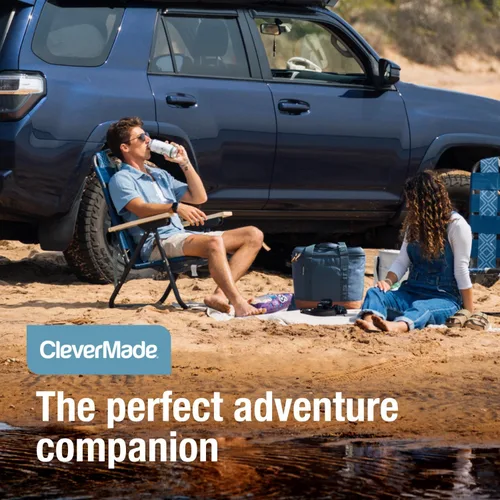 Vista 6 de CleverMade Collapsible Insulated Cooler Bag – Leakproof Soft Cooler for Beach, Travel, Car – Bottle Opener