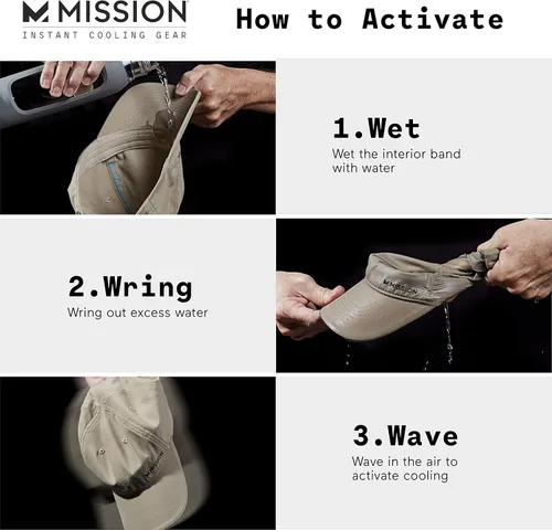 Vista 4 de MISSION Cooling Performance Hat - Unisex Baseball Cap for Men and Women - Instant-Cooling Fabric, Adjustable Fit