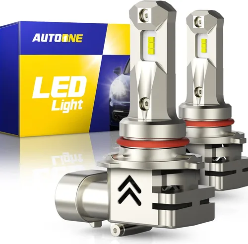 AUTOONE - Bombillas LED 9005 mejoradas de 22000 lúmenes para haz alto, 600 % más brillantes, 6500 K blanco, inalámbricas, conectar y usar, listas