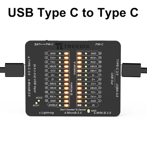 Vista 6 de Probador de Cables USB Comprobador de Cables USB Detección Rápida de Cables de Datos para Type-C, USB-A 3.0, Micro-B 3.0, Micro-B 2.0, Mini-B 2.0