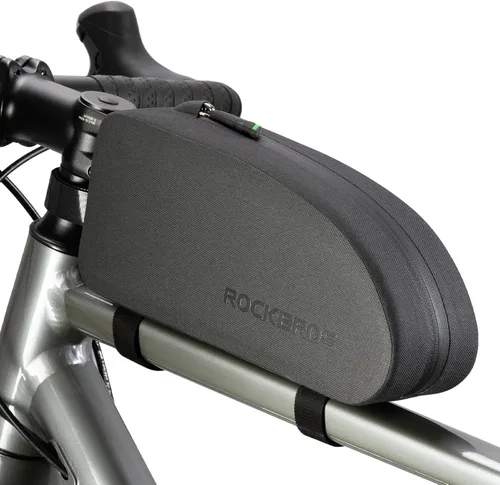 Vista 10 de ROCKBROS Bolsa de tubo superior para bicicleta, bolsa de marco frontal de bicicleta, bolsa impermeable para bicicleta/bolsa de teléfono, bolsa