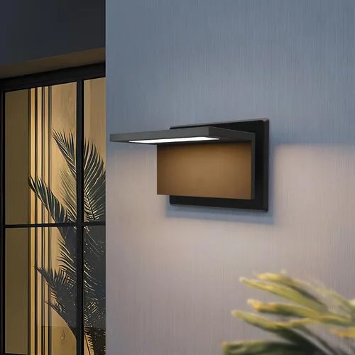 Vista 10 de Lámpara de pared para exteriores, sensor de movimiento, lámpara LED de montaje en pared, moderna lámpara de iluminación exterior de aluminio