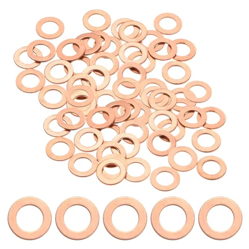 Vista 22 de M METERXITY Paquete de 30 arandelas de cobre, arandelas métricas de sellado de cobre M6x10x1mm para pernos, tornillos, tuercas