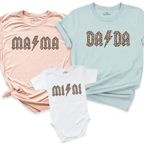 Mama Dada Mini Shirt, Matching Mommy and Me, Mama Leopard Tee, Family Gift Shirt, Gift For Dad, Gift For Mom, Matching Family Tee, Mommy and Me,