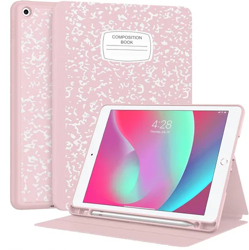 Vista 10 de Supveco Funda para iPad de 9ª/8ª/7ª Generación 10.2 pulgadas (Modelo 2021/2020/2019) con Soporte para Lápiz, Funda Folio Premium con Soporte