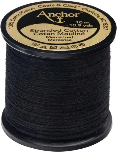 Vista 3 de Anchor Bobina de hilo – Paquete de 3 unidades de 10.9 yardas/32.8 ft – hilo dental negro embriodery
