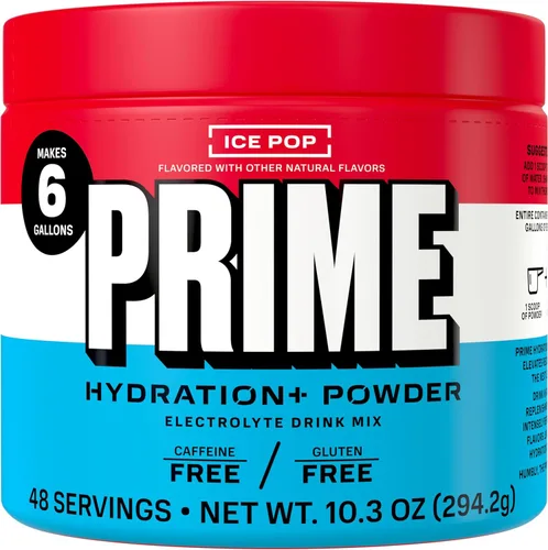 Vista 11 de PRIME Hydration + Polvo de electrolitos, cereza congelada, mezcla de bebida de hidratación sin azúcar con potasio, magnesio y vitaminas B