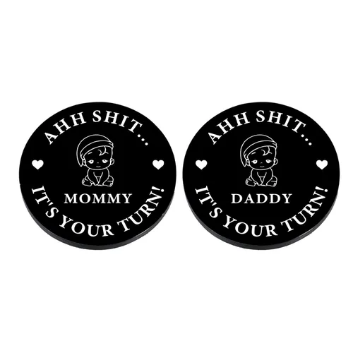 Regalo divertido para el día de San Valentín, regalo para el nuevo papá, mamá, padres, moneda de decisión, regalo para papá, mamá, regalos de