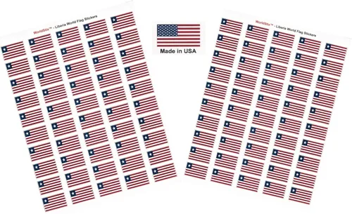 Vista 242 de 100 calcomanías de la bandera de Afganistán, dos hojas de 50, 1.5" x 1" hechas en Estados Unidos, calcomanías autoadhesivas para álbum de recortes