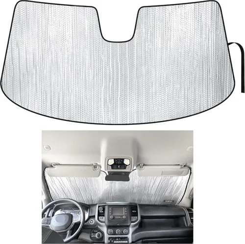 Vista 10 de YelloPro - Parasol para ventana lateral para asiento delantero, ajuste personalizado para Dodge RAM 255 2010 2011 2012 2013 2014 2015 2016 2017 2018