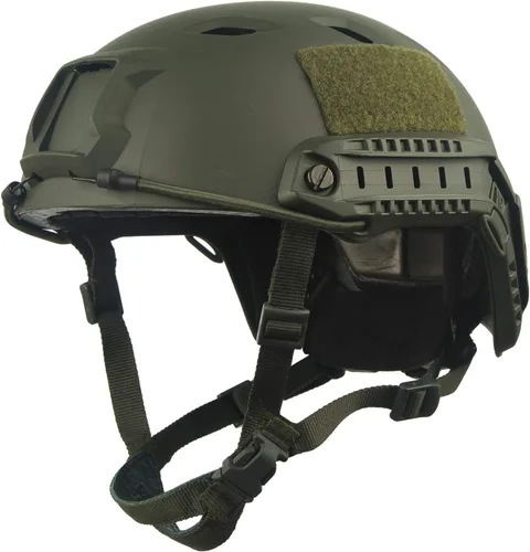 Vista 12 de LOOGU Casco táctico rápido para salto base de airsoft con gorro 12-en-1