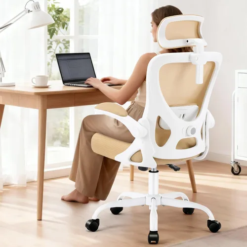 Vista 20 de AreShark Office Chair - Ergonomic Breathable Mesh Desk Chair with Adjustable Lumbar Support and Flip-up Armrests - Executive High Back Rolling