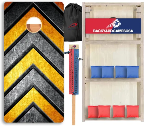 Vista 13 de BackYardGamesUSA Juego de tablas de Cornhole Pro Fabricado en Estados Unidos Abedul báltico 3/4 Sin rebote Patas triples gruesas Dos 2