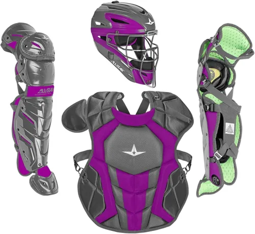 Vista 29 de All-Star Eje S7 de 9 a 16 años – Kit de equipo de captura de béisbol (incluye casco, protector de pecho, protectores de piernas), cumple con NOCSAE