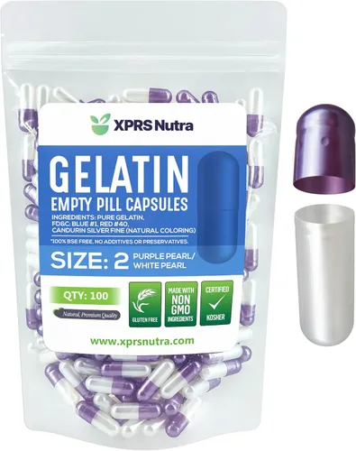 XPRS Nutra Cápsulas vacías de tamaño 2 – 100 cápsulas vacías de gelatina – Pastillas de relleno de cápsulas de bricolaje – Cápsulas de gel de