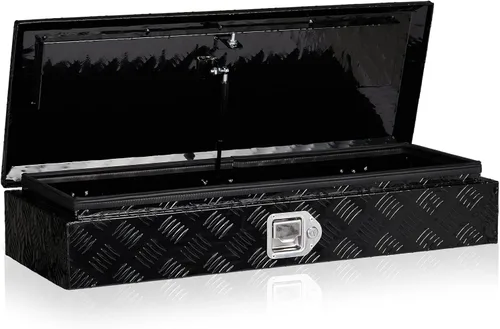 Vista 8 de Caja de aluminio para camión de 20 pulgadas, caja de herramientas de cama de camión resistente, caja de herramientas impermeable para remolque