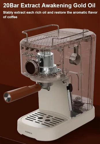 Vista 2 de Cafetera de espresso, capuchino y café con leche Máquina automática de café en cápsulas Espumador automático de leche Máquina de café espresso
