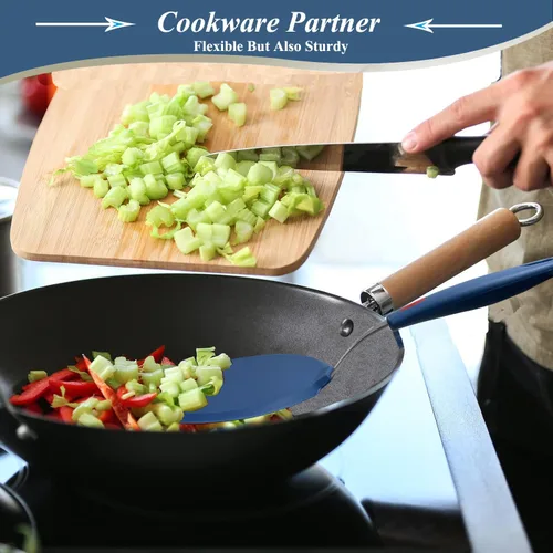 Vista 5 de Tenta Kitchen Espátula de silicona para tortitas y panqueques para cocinar y hornear - Espátula de huevo de goma resistente al calor de 600°F