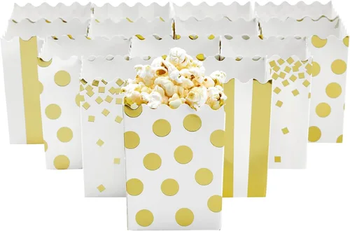 Vista 6 de Juvale Mini cajas de palomitas de maíz, recipientes para suministros de bares, decoración de carnaval, decoraciones de circo y recuerdos de fiesta