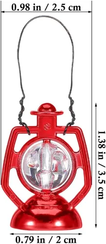 Vista 5 de Toddmomy Mini linterna de casa de muñecas, 6 unidades, escala 1:12, mini lámpara de queroseno, linterna en miniatura, micro adorno de paisaje