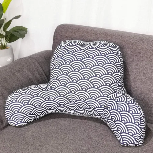 Vista 27 de Almohada de lectura estampada bohemia con brazos de apoyo, almohada suave para descansar en la cama, cojín de apoyo para la espalda para niños que
