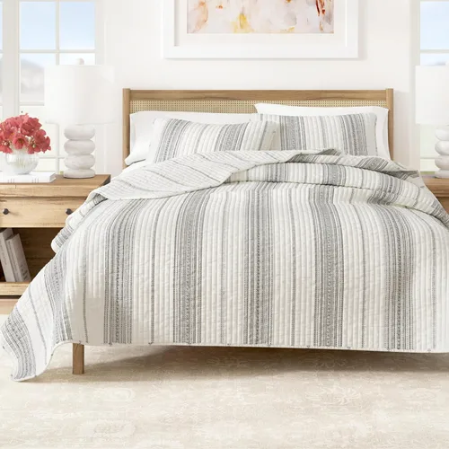 Vista 10 de Great Bay Home - Juego de edredón reversible de 2 piezas para cama Twin/Twin XL con 1 funda de almohada, ligero, para todas las estaciones, colcha
