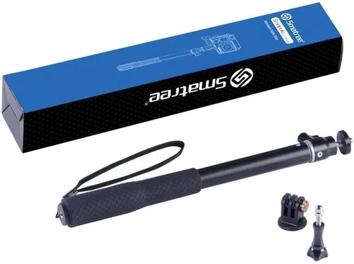 Vista 5 de Smatree Palillo selfie extensible de aluminio compatible con OSMO 360, Insta360 X5/One, Gopro Hero 13/12/11/10/9/Max/8/7/6/5/4/3+/2018/AKASO GeekPro